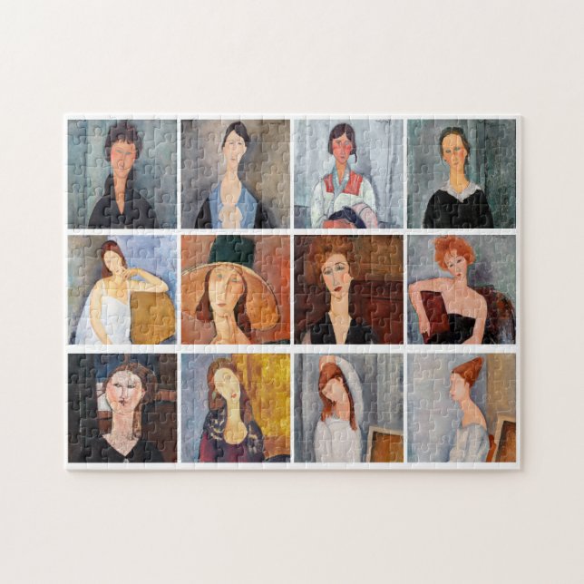 Amedeo Modigliani - Masterpieces Collage Jigsaw Puzzle (Horizontal)