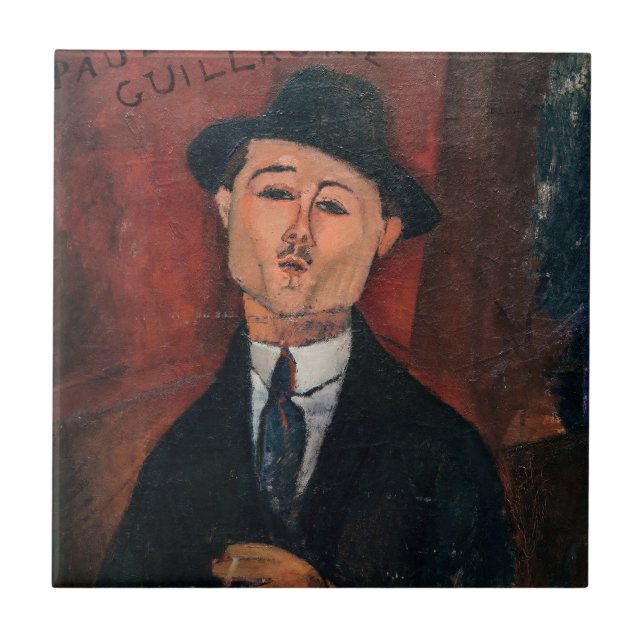 Amedeo Modigliani - Paul Guillaume, Novo Pilota Ceramic Tile (Front)