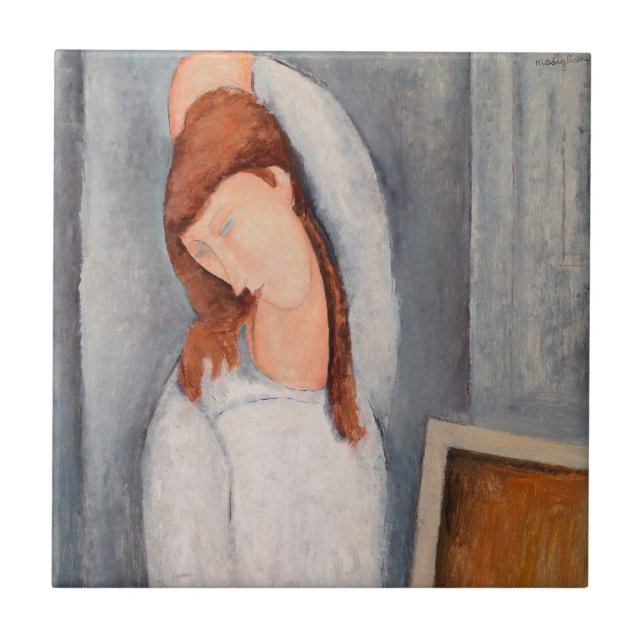 Amedeo Modigliani - Portrait Jeanne Hebuterne #1 Ceramic Tile (Front)