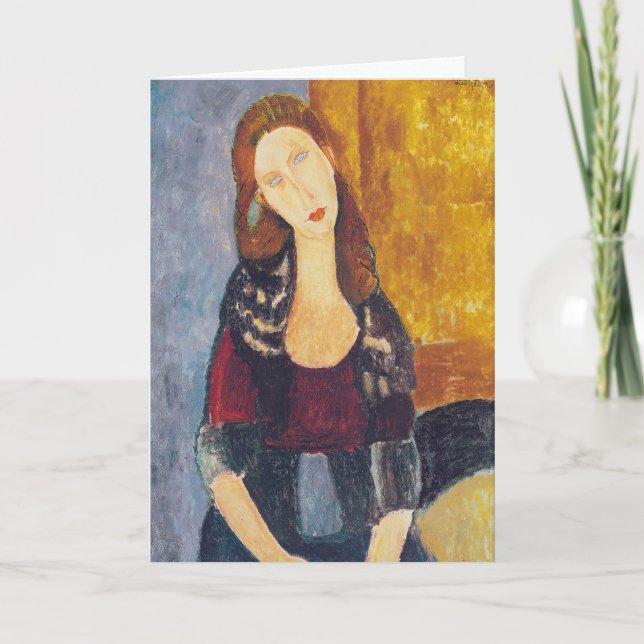 Amedeo Modigliani - Portrait Jeanne Hebuterne #2 Card (Front)