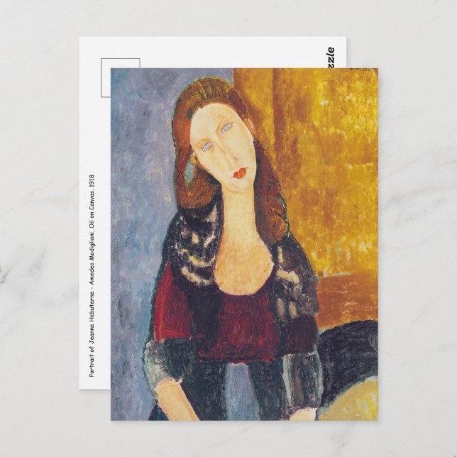 Amedeo Modigliani - Portrait Jeanne Hebuterne #2 Postcard (Front/Back)