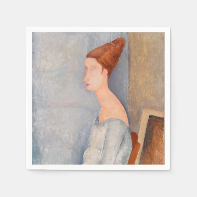 Amedeo Modigliani - Portrait Jeanne Hebuterne #3 Napkin (Front)