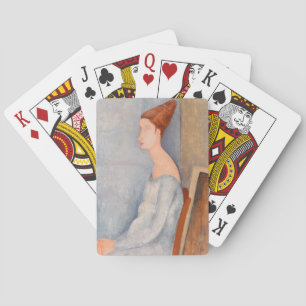Amedeo Modigliani - Portrait Jeanne Hebuterne #3 Playing Cards
