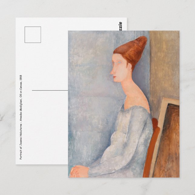 Amedeo Modigliani - Portrait Jeanne Hebuterne #3 Postcard (Front/Back)