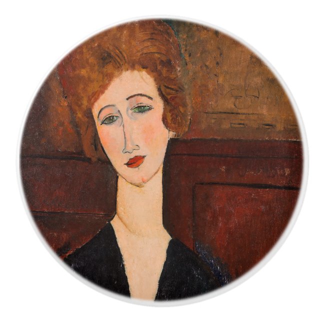 Amedeo Modigliani - Portrait of a Woman Ceramic Knob (Front)