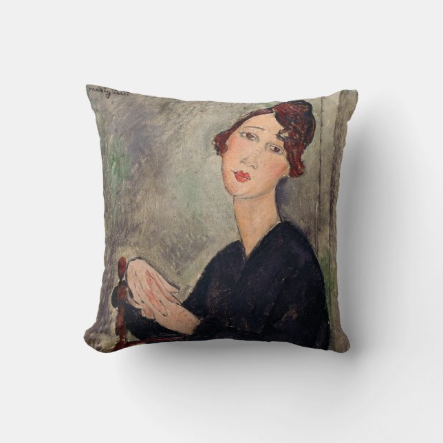 Amedeo Modigliani - Portrait of Dedie Hayden Cushion (Front)