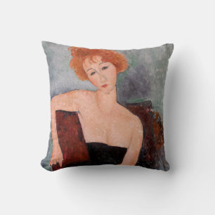 Amedeo Modigliani - Redheaded Girl Evening Dress Cushion