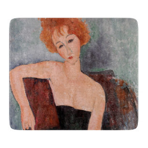 Amedeo Modigliani - Redheaded Girl Evening Dress Cutting Board