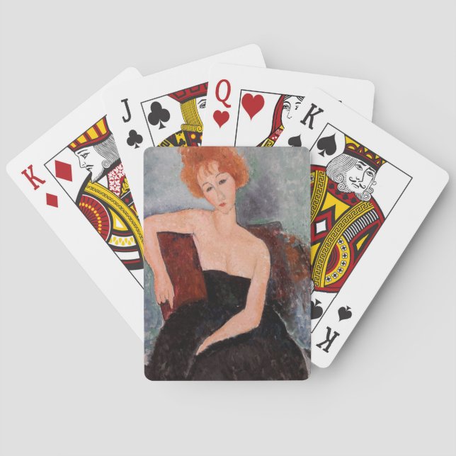 Amedeo Modigliani - Redheaded Girl Evening Dress Playing Cards (Back)