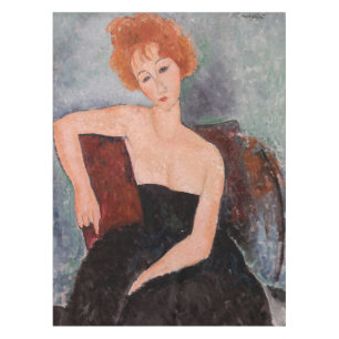Amedeo Modigliani - Redheaded Girl Evening Dress Tablecloth