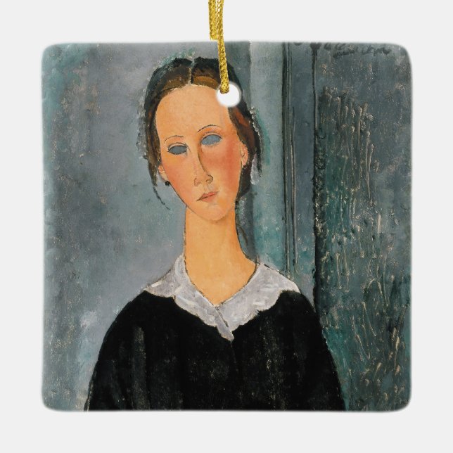 Amedeo Modigliani - Servant Girl Ceramic Ornament (Front)