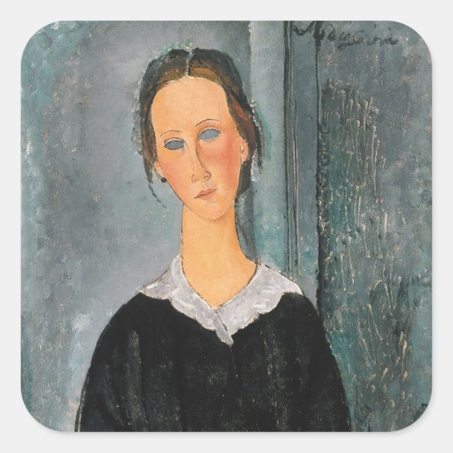 Amedeo Modigliani - Servant Girl Square Sticker (Front)