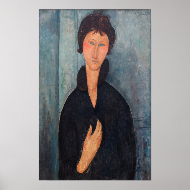 Amedeo Modigliani - Woman with Blue Eyes Poster (Front)