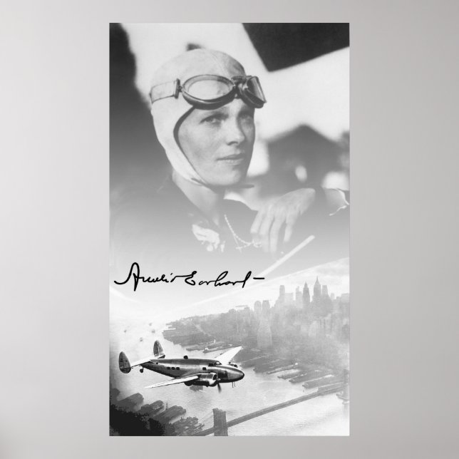 AMELIA and her LOCKHEED ELECTRA AIRPLANE Poster (Front)