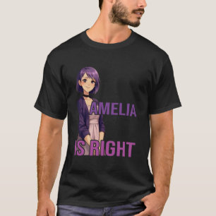 Amelia Anime Style Purple Goth Girl Aesthetic Name T-Shirt
