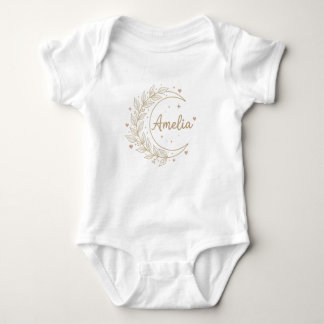 Amelia Custom Name Baby Bodysuit - Elegant Celesti