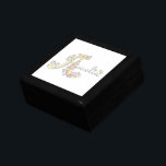Amelia customised name beginning with A gift box<br><div class="desc">Pretty personalised decorative name keepsake gift box. Perfect to showcase a extra special gift. Gift box currently reads Amilia or you can be personalise with your own name starting with the letter A. © Original letter art drawing and design by Sarah Trett. www.sarahtrett.com for www.mylittleeden.com</div>