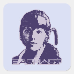 Amelia Earhart - 2 Square Sticker