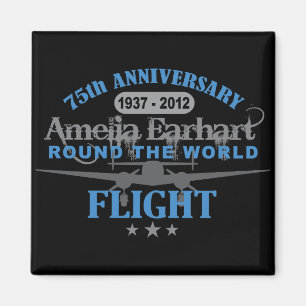 Amelia Earhart 75 Year Anniversary Magnet