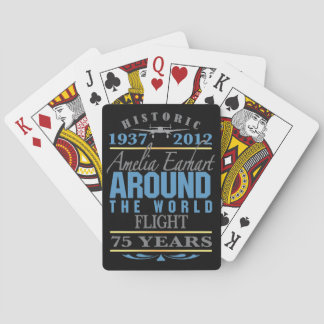 Amelia Earhart 75 Year Anniversary Playing Cards
