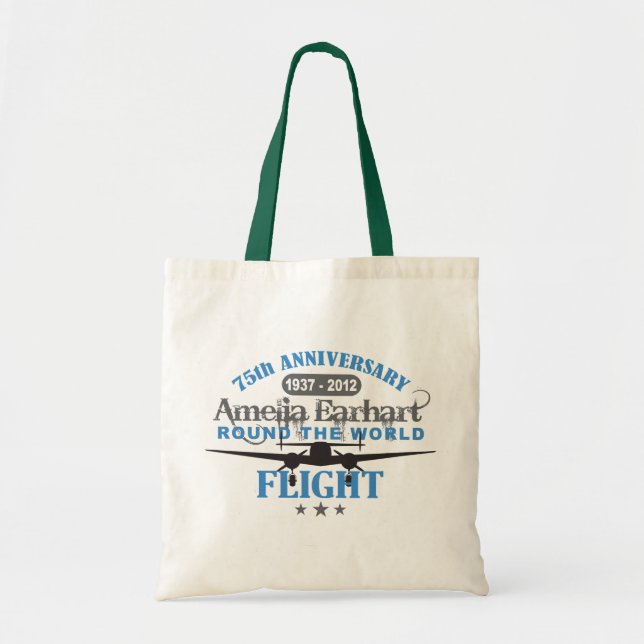 Amelia Earhart 75 Year Anniversary Tote Bag (Front)