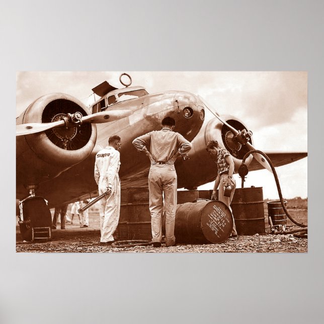 Amelia Earhart Lockheed Model 10 Electra 1937 Poster (Front)