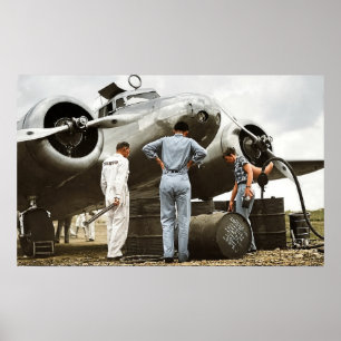 Amelia Earhart Lockheed Model 10 Electra 1937 Poster