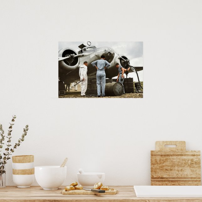 Amelia Earhart Lockheed Model 10 Electra 1937 Rema Poster (Kitchen)