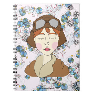 Amelia Earhart - Noteable Women Notebook