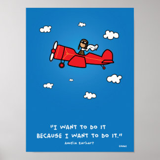 Amelia Earhart poster 18x24 (and same ratio)