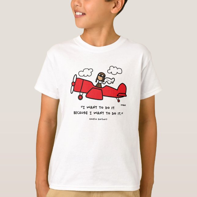 Amelia Earhart t-shirt (Front)