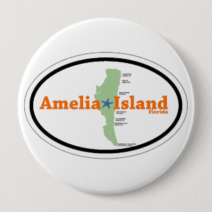 Amelia Island. 10 Cm Round Badge