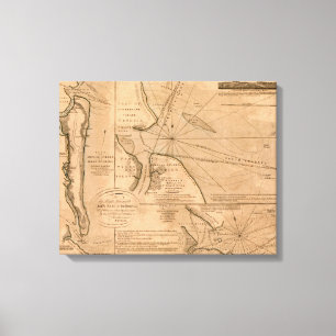 Amelia Island, Florida 1770 map Canvas Print