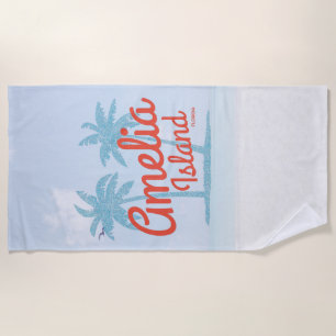 Amelia Island Florida Coral Beach Souvenir Beach Towel