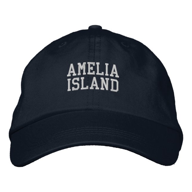 Amelia Island Florida Embroidered Baseball Hat (Front)