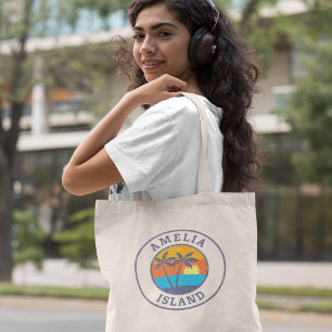 Amelia Island, Florida Faded Classic Style Tote Bag