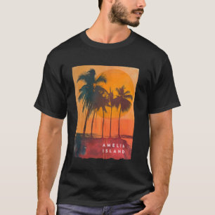 Amelia Island Florida FL Beach Vacation Palm Trees T-Shirt
