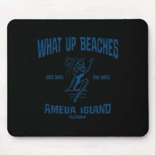 Amelia Island Florida Funny Vintage Beaches Tee Mouse Pad