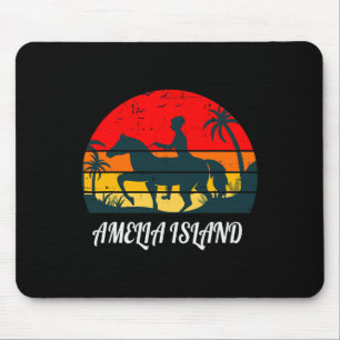 Amelia Island Florida Horseback Riding Mouse Pad