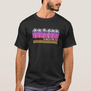 Amelia Island Florida Retro Style Vintage Sunset 7 T-Shirt