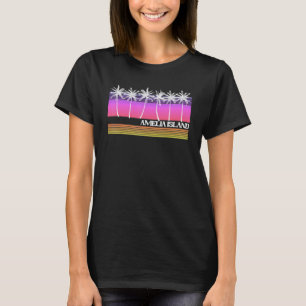 Amelia Island Florida Retro Style Vintage Sunset 7 T-Shirt