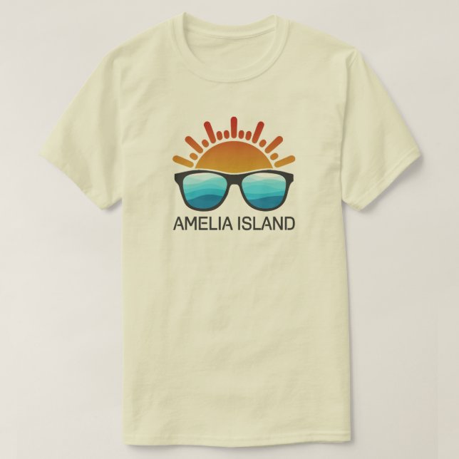 Amelia Island Florida Sunglasses T-Shirt (Design Front)