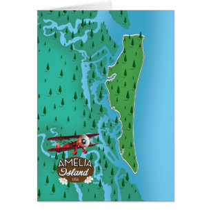Amelia Island Florida travel map.