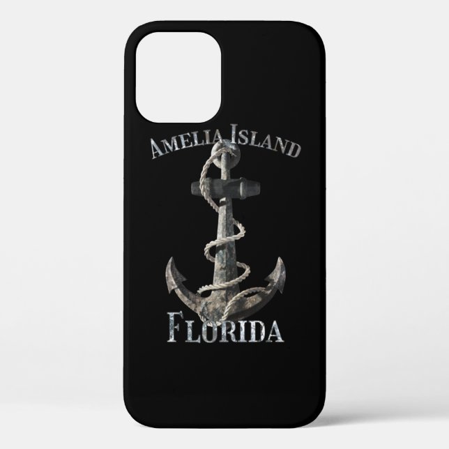 Amelia Island Florida Vacation Nautical Anchor Sai Case-Mate iPhone Case (Back)