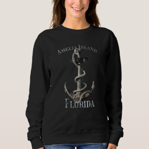 Amelia Island Florida Vacation Nautical Anchor Sai Sweatshirt