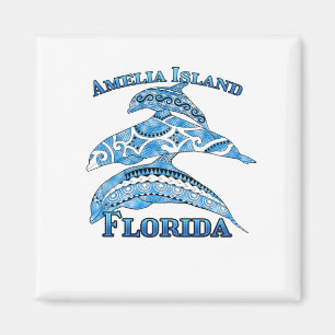 Amelia Island Florida Vacation Tribal Dolphins Magnet