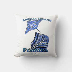 Amelia Island Florida Vacation Tribal Stingray Cushion