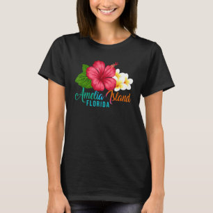 Amelia Island Vacation Florida Tropical Hibiscus F T-Shirt