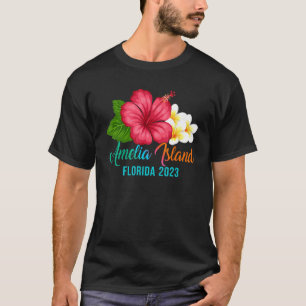 Amelia Island Vacation Florida Tropical Hibiscus F T-Shirt