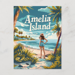 Amelia Island Vintage Postcard